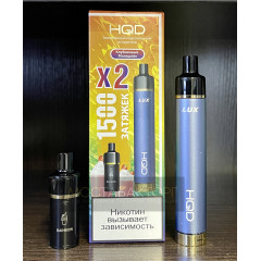 HQD LUX Клубничный Милкшейк (устройство + 2 картриджа)